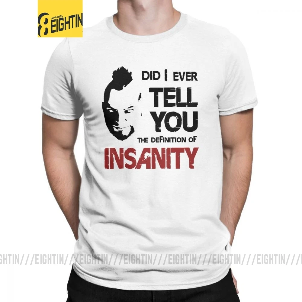 Футболки Insanity Vaas Montenegro Far Cry, игра, Джон Сеид, Хоуп, графство, крест, сумасшедшие футболки с коротким рукавом для мужчин, одежда, обычная футболка