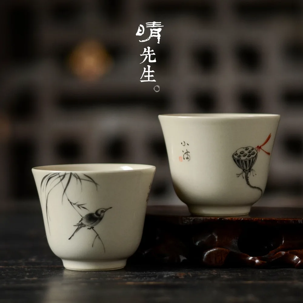

Jindezhen Manual Teacup Ceramics Tea Set Kungfu Online Teacup Single Cup Master Cup Teacup Small Teacup Hand Sip Tea Cup