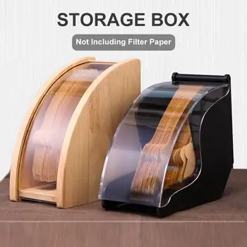 

Coffee Filter Paper Storage Box Space Saving Wooden Durable And Firm Paper Coffee Filter Dust Box Bracket