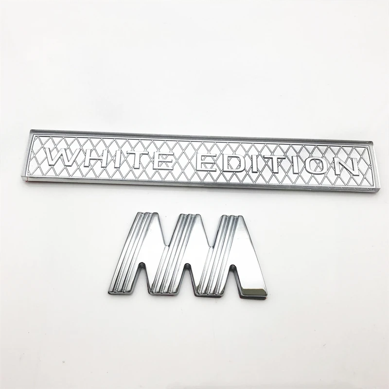 Для White Edition/черная эмблема «Edition» наклейка крышка для Toyota Land Cruiser M 200 LC200 FJ200 3D аксессуары - Цвет: Серебристый