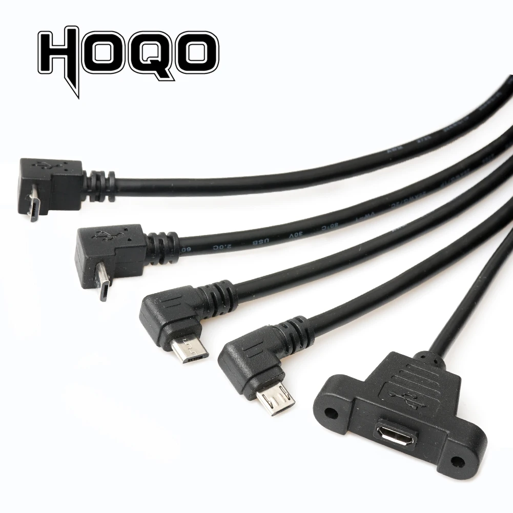 90 градусов Левый Правый Угол micro usb порт штекер Гнездо Блокировка коннектор
