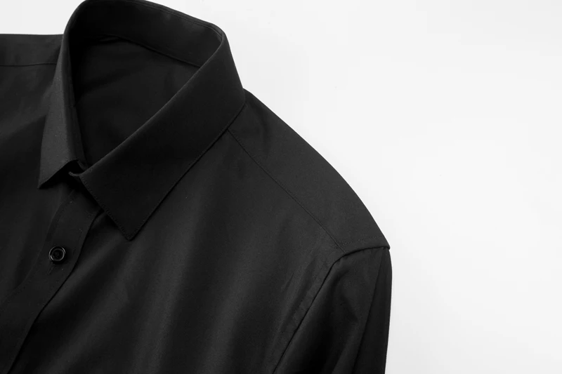 Большие размеры, M-4XL, деловые мужские рубашки с длинным рукавом, тонкая сорочка homme, брендовые качественные хлопковые рубашки для мужчин, повседневные однотонные рубашки