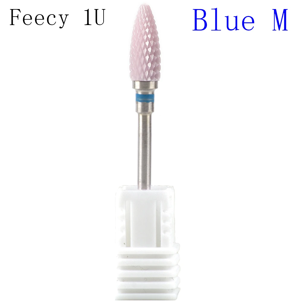 Feecy 1U blue M Резак для маникюра, фрезерный керамический маникюрный станок, набор фрез для педикюра, электрические пилочки для ногтей, сверла для ногтей Feecy - Цвет: Feecy 1U blue M