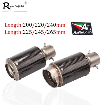 

Universal Motorcycle modified exhaust pipe 51mm for R25 Z400 GSXR250 z800 for NINJIA250 muffler Carbon Fiber exhaust pipe