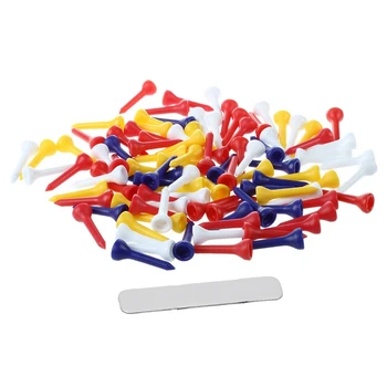 

8Pcs Adhesive Lined Lead Tape for Back Weight Golf Tennis & 100Pcs 35Mm Color Mixed Plastic Golf Tees