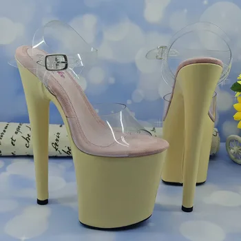 

Leecabe 20CM/8Inch Women's Platform Sandals party High Heels Shoes Pole Dancing Shoes