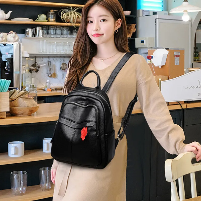 Женские винтажные кожаные рюкзаки, женские рюкзаки Sac a Dos, женские повседневные дорожные сумки на плечо, школьные сумки для девочек, рюкзак Mochilas