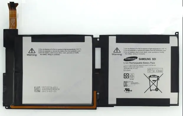Подлинный аккумулятор клавиатуры для MICROSOFT Surface RT 1ST модель 1516 P21GK3 7,4 V 31,5 WH