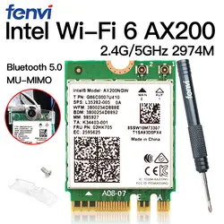 Dual Band MU-MIMO Беспроводной AX200NGW NGFF Wi-Fi сетевой карты для Intel AX200 M.2 802.11ac Wi-Fi Bluetooth 5,0 лучше 9260AC 9260