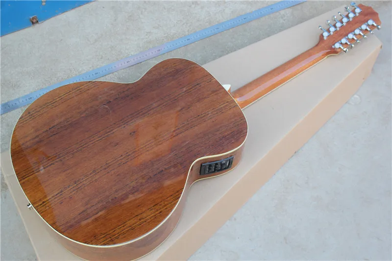 12 Strings Acoustic electric Guitar with Fishman Pickup Rosewood Fretboard,Chrome Hardwares,10yue
