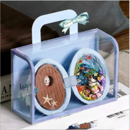Коробка театральный мир Diy подарок для дома коробка модель мини-сборка дом подарок на День Девочки - Цвет: Розовый
