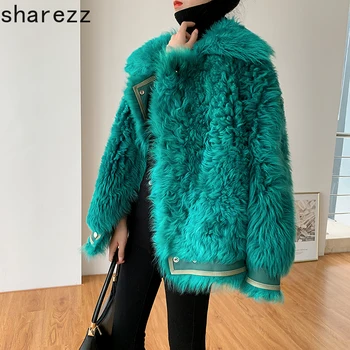 

Teddy Bear Coat Women 2019 New Double-faced Fur Turn-down Collar Zipper Winter Fur Coat Women Lamb Faux Fur Coat