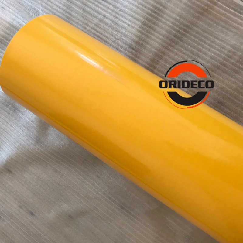 yellow glossy vinyl wraps