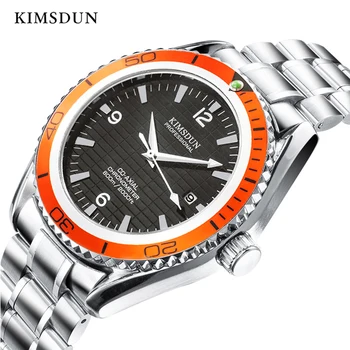 

New Men's Watches KIMSDUN Top Brand Luxury Fashion Business Quartz Wristwatch Full Steel Band Date Waterproof Relogio Masculino
