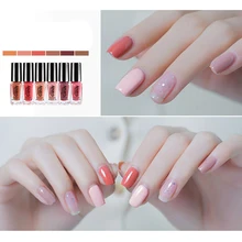 6 шт./компл. Цвет изменение лак для ногтей с блеском Гибридный все для маникюрного набора нейл-арта Semi перманентность, Длительное Действие, Цвета лак для ногтей