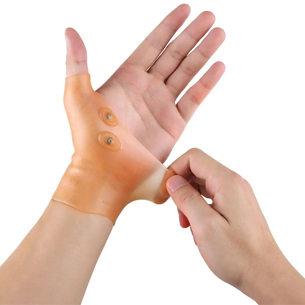 Силиконовые наручные руки Поддержка ремень перчатки Sprain сжатия Спорт Sprain боль