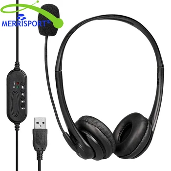 

C989 USB Headset Computer Headset with Microphone Noise Cancelling, PC Headset Wired Headphones, Business Headset for Skype