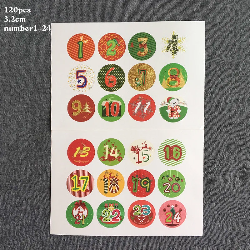 Stickers9 Новые рождественские наклейки DIY подарочная упаковочная коробка тег Клаус Снеговик для выпечки конфеты пакет для печенья декоративная бумага для вечеринок этикетка - Цвет: Stickers9