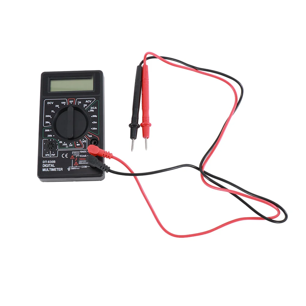 DT-830B Цифровой вольтметр, амперметр, Омметр мультиметр портативный тестер DT830B AC DC 750/1000 В Ампер Вольт Ом домашний тестер