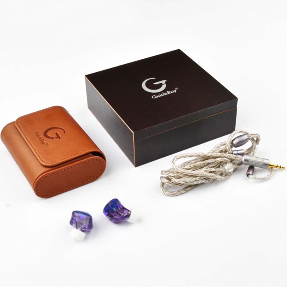 Наушники вкладыши GuideRay сбалансированные Hi Fi наушники с 16 ядрами в оплетке