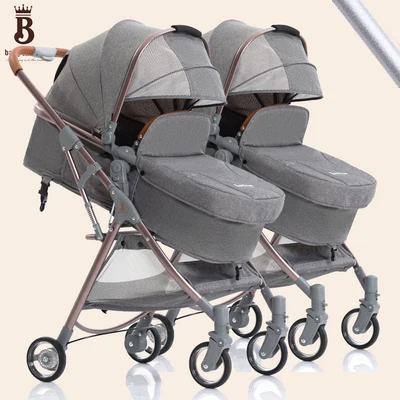 Коляска Bugaboo Donkey buggy, брендовая, с высоким видением, двойная коляска, легко складывается и может лежать, высокое качество, рама из сплава, Ландшафтная коляска - Цвет: Серый
