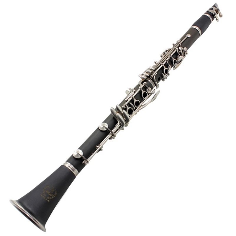 MMBAT ABS 17 Key Clarinet BB Flat Soprano Binocular Clarinet with Cleaning Cloth Gloves Screwdriver Reed Case Woodwind Ins