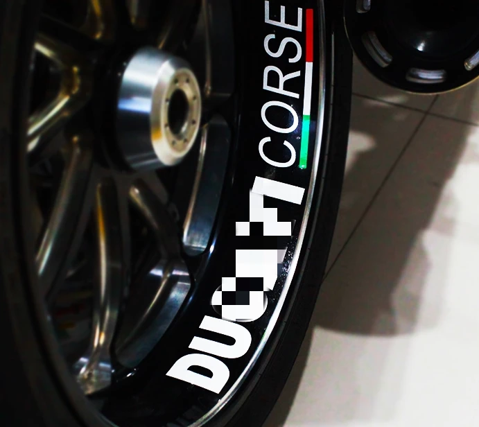 Car Styling Vinyl Tape Motorcycle Rear Front Wheel Tyre Decorate Sticker Decal for MTS Italy Corse Diavel 1198 1199 1299