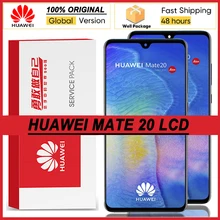 100% original 6.53 ips ips ips display com moldura para huawei companheiro 20 lcd touch screen digitador assembléia mate20 peças de reparo