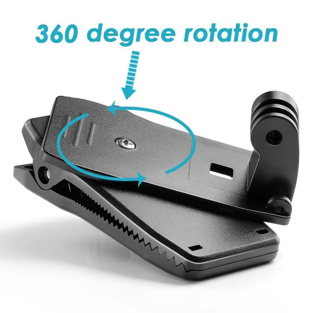 ZUOCHEN Gopro Compatible/Replacement Backpack Solid-Grip Strap Mount. 360 Degree Pivot Quick Release For Hat, Bag, Rucksack