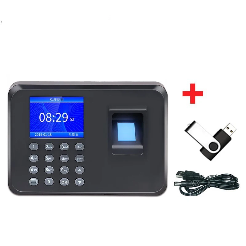 Fingerprint attendance machine / fingerprint password identification / multi-language work punch card machine company sign-in