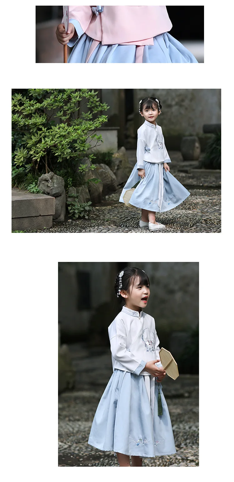 Новое китайское платье для народных танцев детское платье Hanfu костюм в стиле династии Тан одежда принцессы для детей, сценический костюм SL1205
