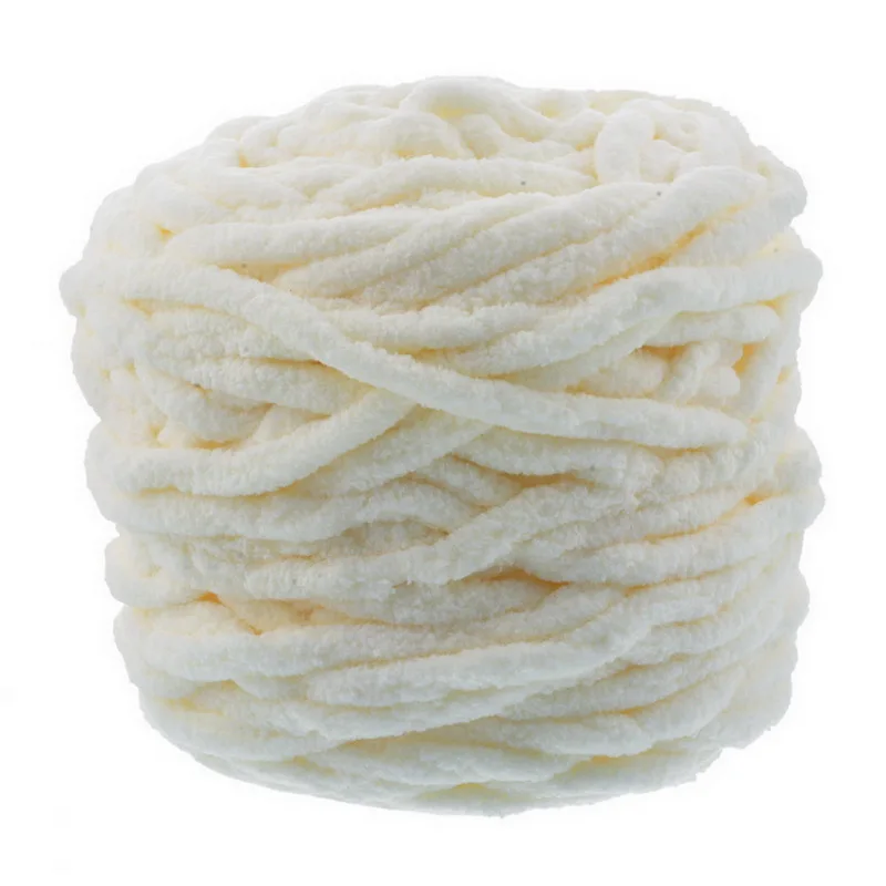 100 г молочный хлопок, вязаная пряжа для ручного вязания, шерстяная пряжа, мягкая толстая пряжа для вязания, сделай сам, шарф, свитер, одеяло - Цвет: White 5pc