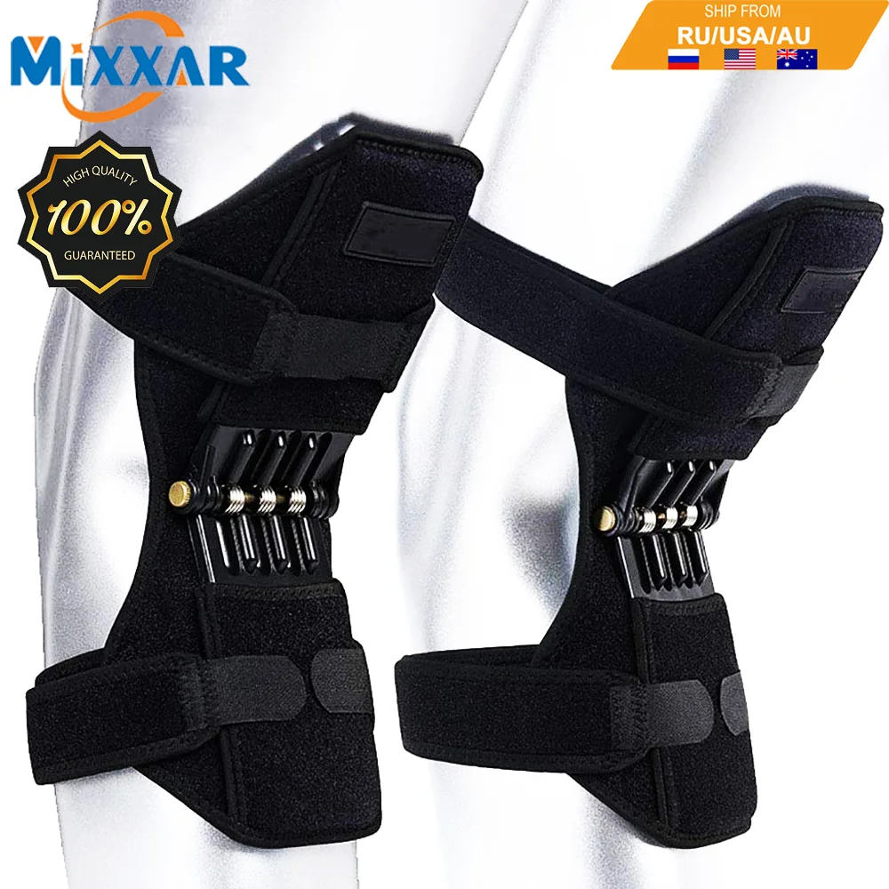 Z30 Dropshipping 1 Pair Knee Pad Safety Work Flexible Bands Protection Booster Power Lift Support Pads Rebound Spring Force |