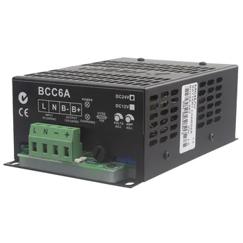 Caricabatterie Intelligente Mebay BCC6A-12/24V per Batterie al Piombo-Acido, Ricarica Automatica per Generatori Diesel