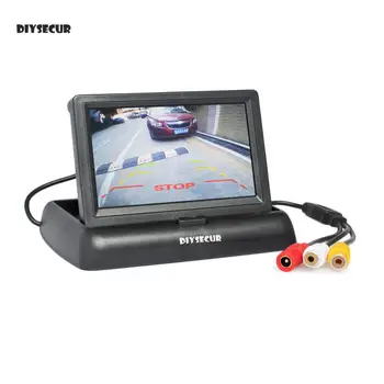 

DIYSECUR 4.3" Foldable TFT LCD Car Reverse Rear View Car Monitor for Camera DVD VCR