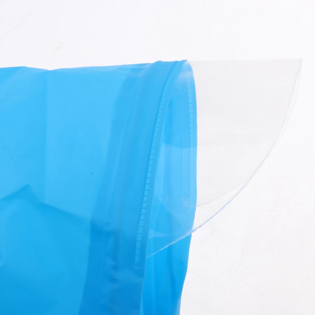 Waterproof Rain Poncho Reusable Adult Raincoat with Hoods & Cap Visor White