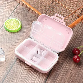 

One Week Travel Seal Portable Creative Storage Grain Fiber Small Pill Box Portable Pill Box Mini Jewelry Sub-Box