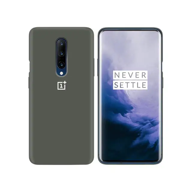 Чехол для Oneplus 7 Pro,, официальный, силиконовый, мягкий, ультра тонкий, ударопрочный, полный, защитный чехол для Oneplus One Plus 6 6T 7T Pro, чехол - Цвет: Армейский зеленый