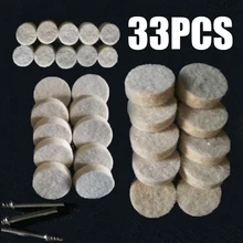 33 шт./3/32 дюймов хвостовик мягких фетровых полировка колеса смешанный набор аксессуаров для вращающихся инструментов для чистки/полировки металла камни Стекло