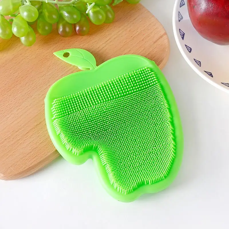 Green Силиконовые чистящие перчатки, Пищевые Инструменты, перчатки с изоляцией, класс очистки, теплоизоляционные силиконовые многофункциональные щетки для мытья посуды - Цвет: Green