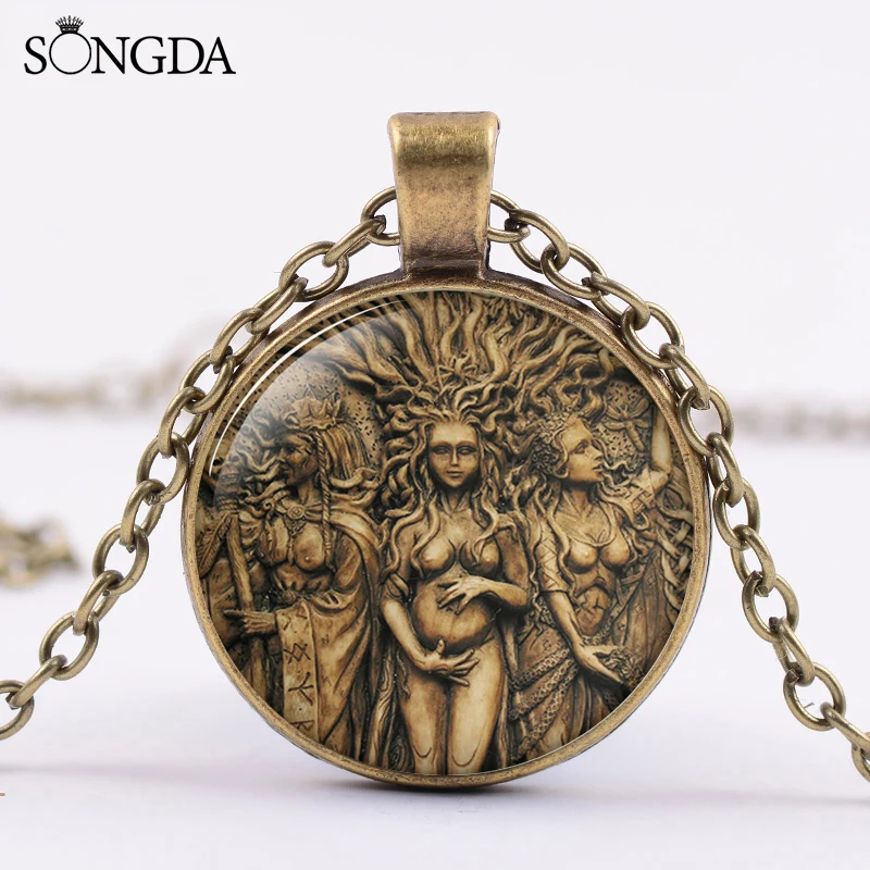 Винтаж подвеска Триединая богиня луны кулон ожерелье Модные очаровательные