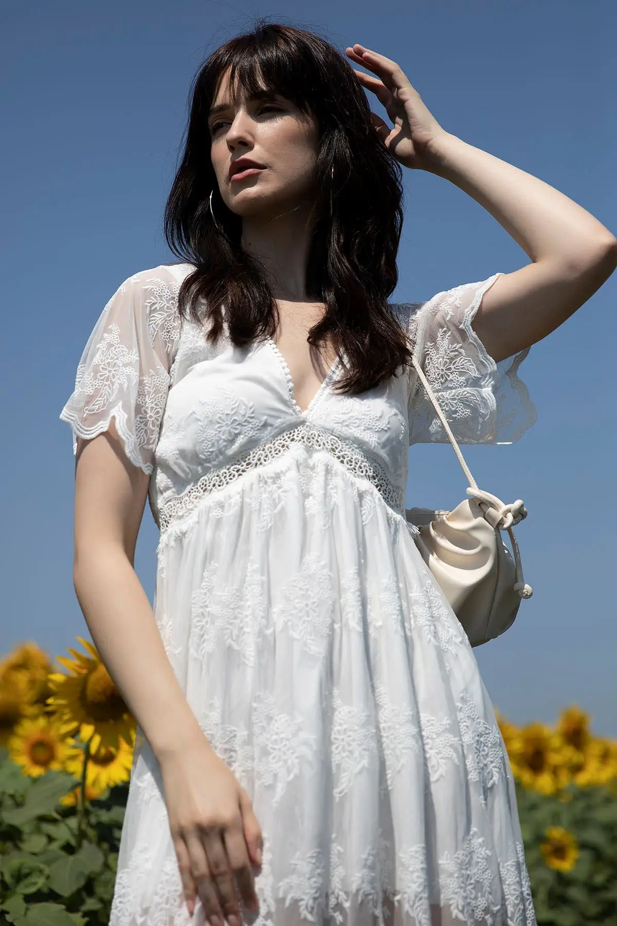

V-Neck Lace Dress Women 'S Dress Top Blouse Dress Women Midi Dress Skirt Dress Elegant Sexy Party Beach Holiday Body cut out