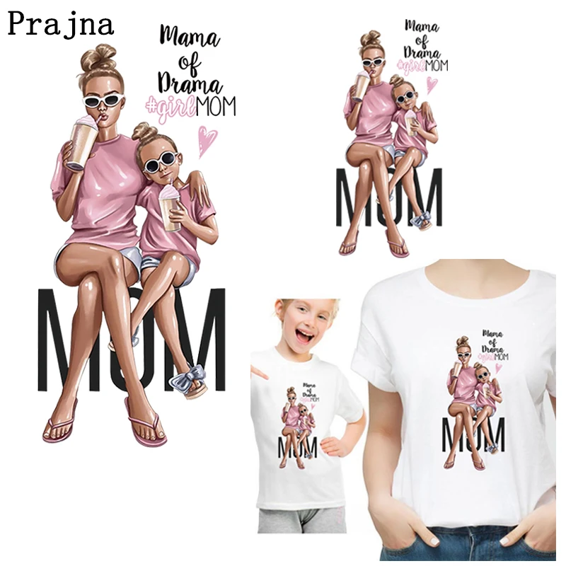 Термонаклейка Prajna с надписью Мама и жена | Дом сад