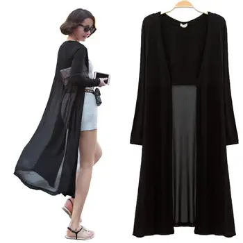 

Maxi Cardigan Feminino Ankle Length Sweater Coat Cardigan Women Long Sleeve Korean Vintage Black Oversized Sweaters Dress