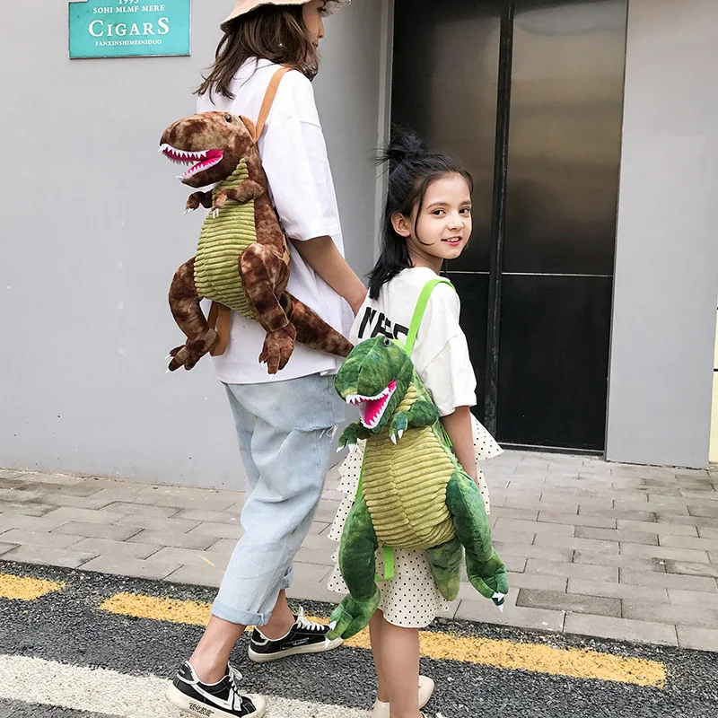 

2019 New Style mao rong bao Cartoon Dinosaur Bag Men And Women Children Backpack Hot Selling Little Monster Room Travel Bag