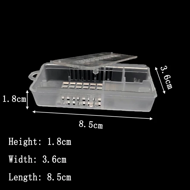 2Db Új Nagy Méretű Méh Szűz Queen Posta Továbbítja A King Box Cage Ketrecben Műanyag Átlátszó Méhészeti Készleteket - Image 4