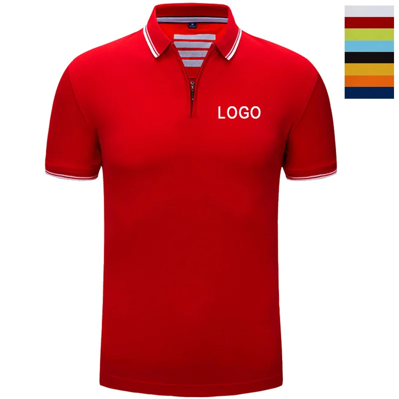 

Customized Polo shirt men embroidery/digital Printing with your own company name/image/text Men Short Sleeve polo collar shirts