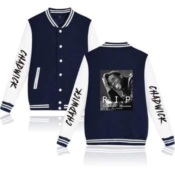 

2020 Chadwick Boseman R.I.P Sweatshirt Tracksuit Baseball Jackets Unisex Long Sleeve Women/Women Streetwear Clothes Plus Size