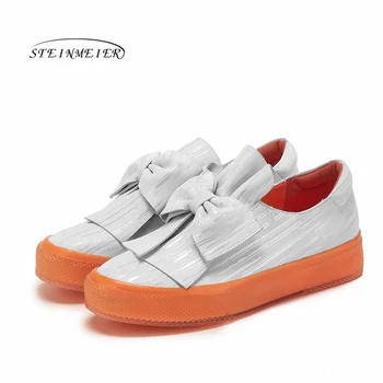 

Women's Flats Oxford Shoes Woman Genuine Leather Sneakers Ladies Brogues slipon Vintage Casual Shoes Oxfords Shoes For Women