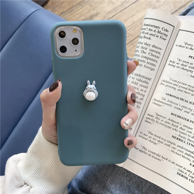 Мягкий силиконовый чехол для iPhone 11 Pro X XR Xs Max 6 6s 7 8 Plus, милый 3D мультяшный динозавр слон кошка мышь коготь